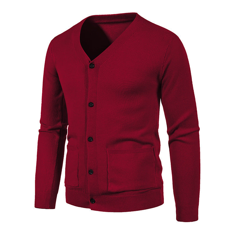 Herren Strickjacke mit V-Ausschnitt und praktischen Taschen Berg-Feldt