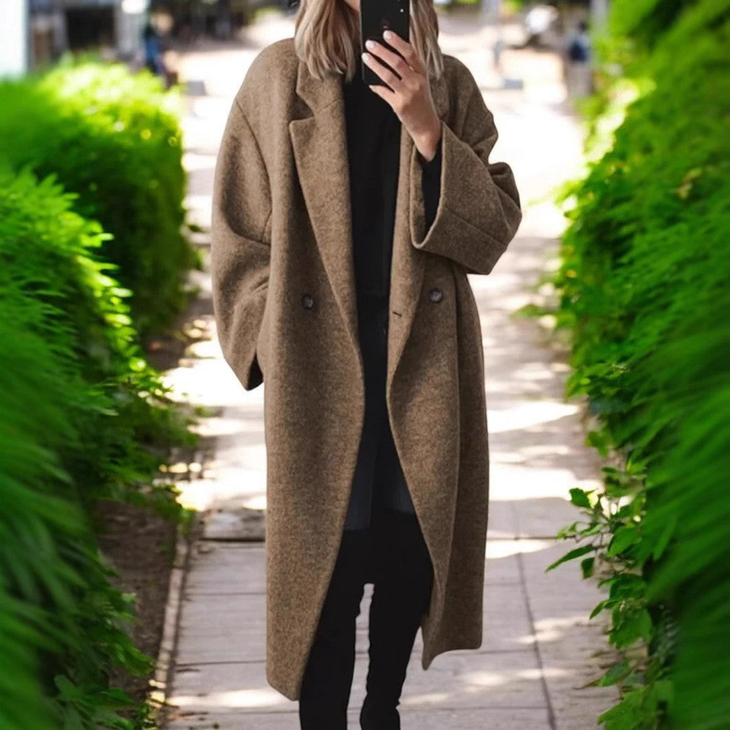 Manteau classique oversize à double boutonnage et larges revers pour femme Berg-Feldt