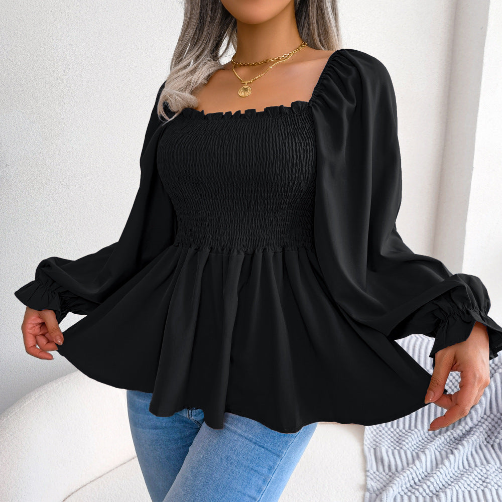 Blouse pour femme avec buste froncé et manches bouffantes par berg-feldt