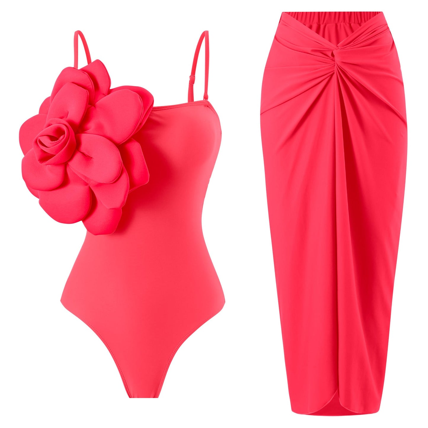 Maillot de bain Berg-Feldt pour femme avec imprimé floral et jupe longue