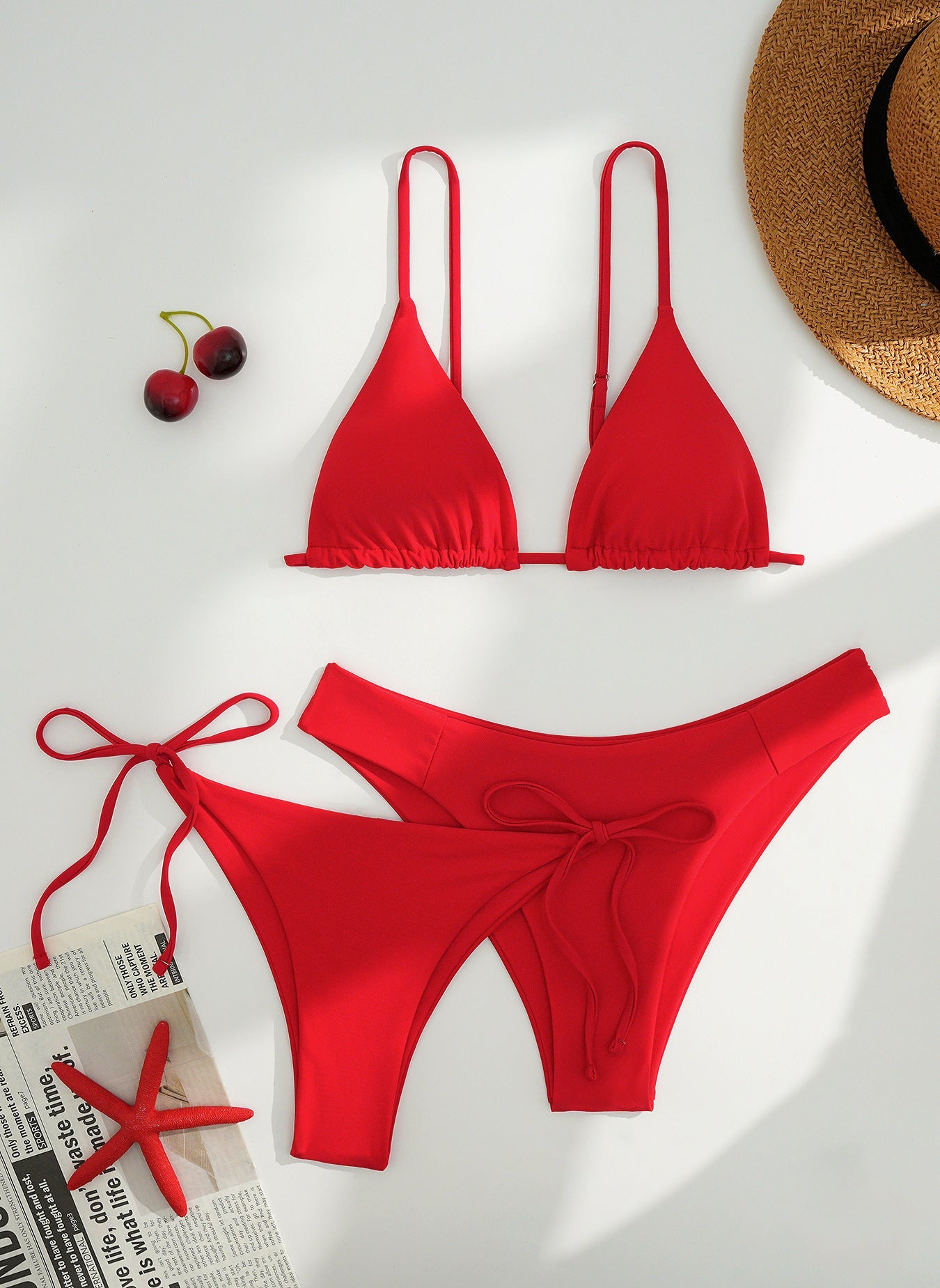 Haut de bikini berg-feldt espiègle pour femme avec attaches et décolleté plongeant