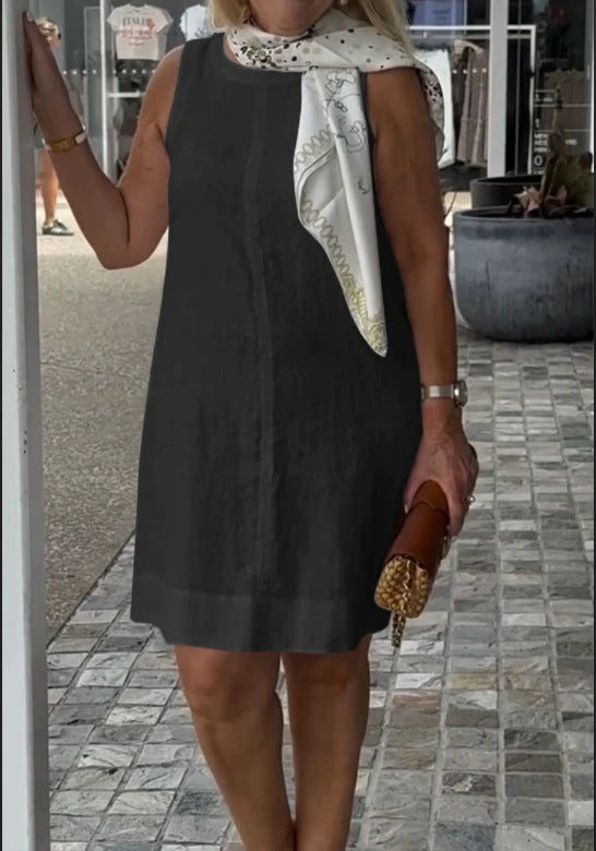 Robe d'été légère en lin avec foulard tendance de berg-feldt pour femme
