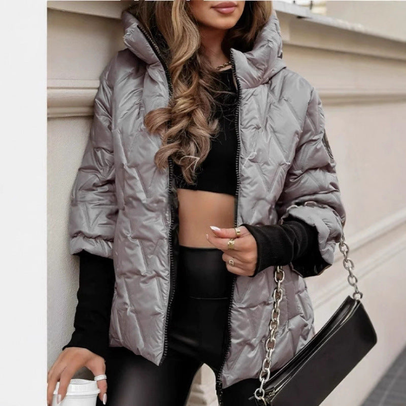 Damen Steppjacke mit hohem Kragen und beschichtetem Obermaterial Berg-Feldt