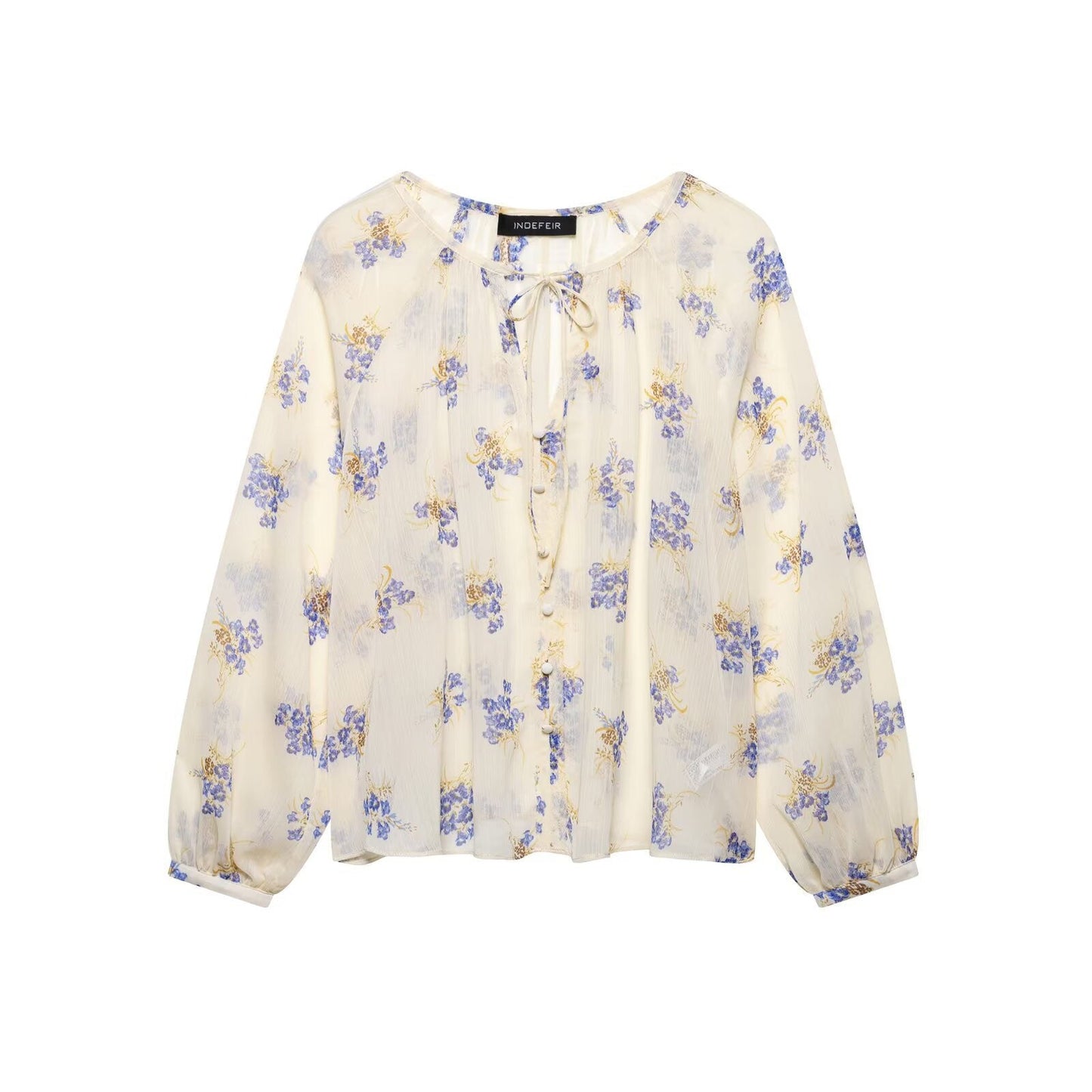 Chemisier Berg-Feldt pour femmes avec imprimé floral élégant et col lavallière