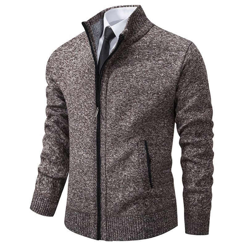 Herren sportliche Strickjacke mit Stehkragen und Reißverschluss Berg-Feldt