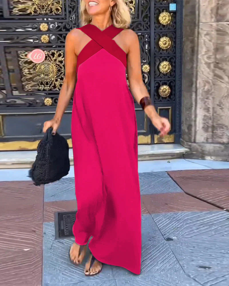 Robe longue élégante pour femme avec encolure cache-cœur de berg-feldt