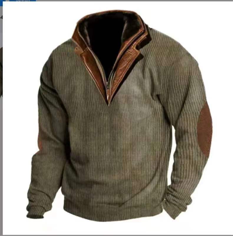 Pull en maille pour homme avec détails et col montant Berg-Feldt