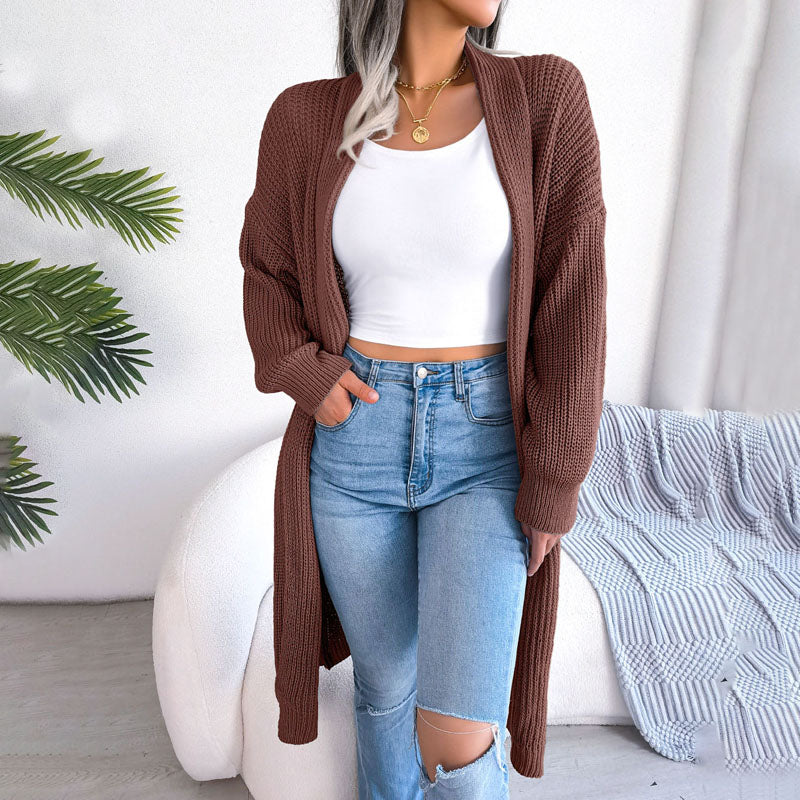 Berg-Feldt | Einfarbige Strickjacke für Elegante Outfits