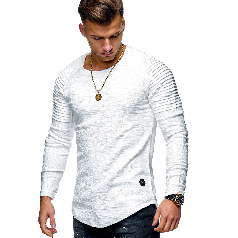 T-shirt à manches longues pour homme avec surface texturée et manches raglan Berg-Feldt