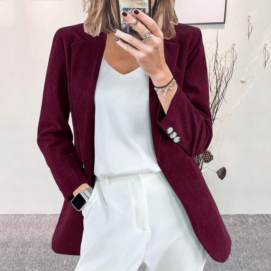 Blazer élégant femme à rayures verticales, coupe ajustée Berg-Feldt