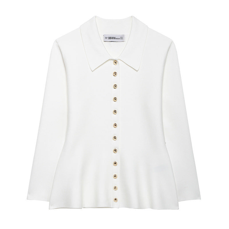 Blouse femme Berg-Feldt boutonnée, à plis et col original