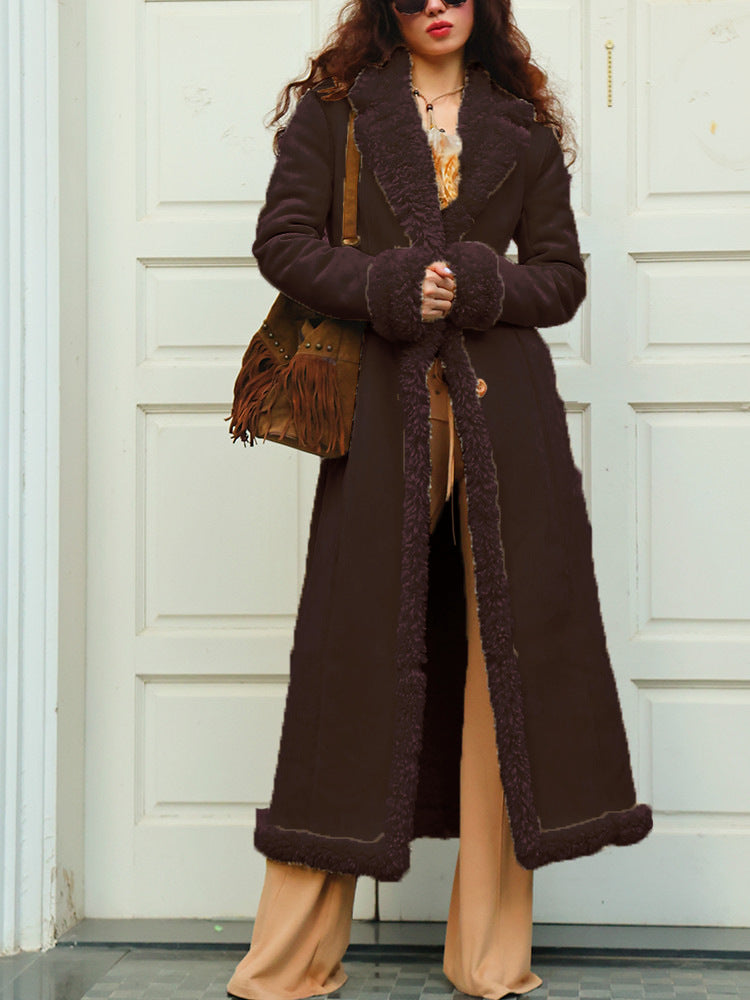 Manteau long en fourrure pour femme avec doublure de luxe Berg-Feldt
