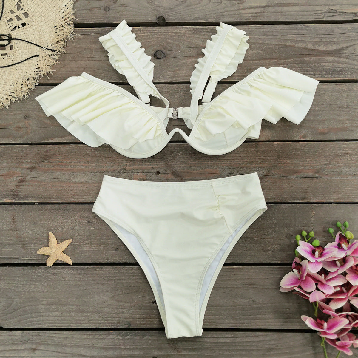 Ensemble de bikini pour femme de berg-feldt, avec haut froncé et bas sculptant