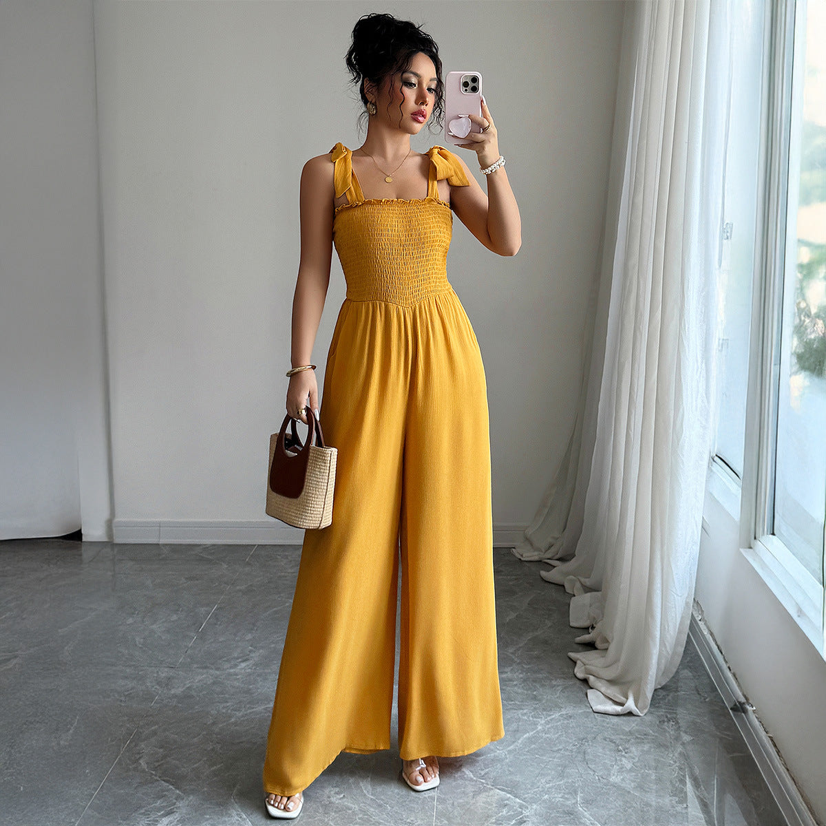Jumpsuit für Damen mit Rüschen und elastischem Oberteil von berg-feldt