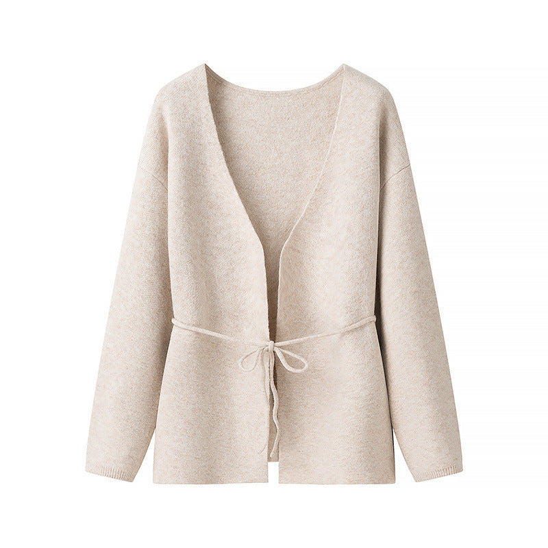 Cardigan ouvert pour femme avec ceinture à nouer de berg-feldt