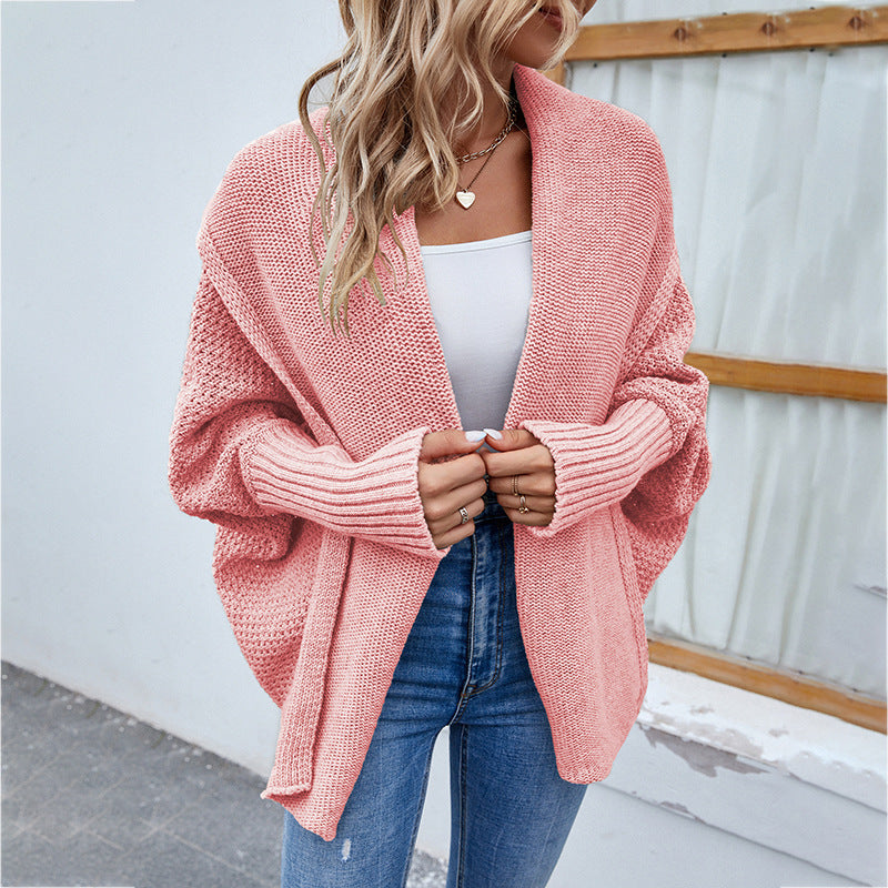 Damen Strickjacke mit offenem Schnitt und voluminösen Ärmeln Berg-Feldt