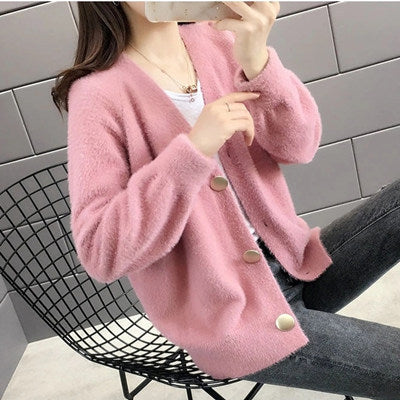 Cardigan duveteux pour femme avec détails de boutons élégants Berg-Feldt