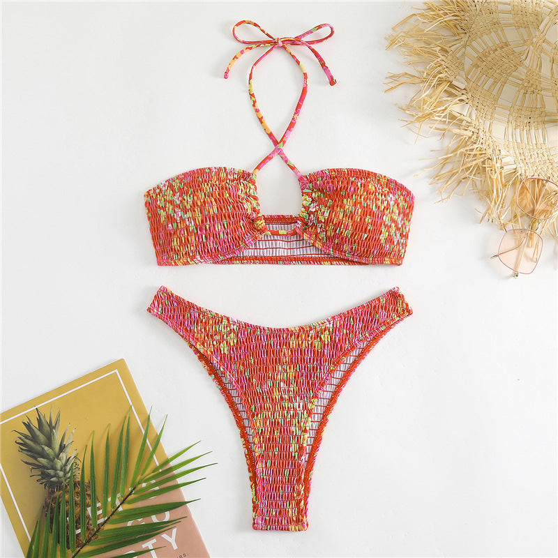 Ensemble de bikini pour femme avec motif smock tendance et bretelles réglables de berg-feldt