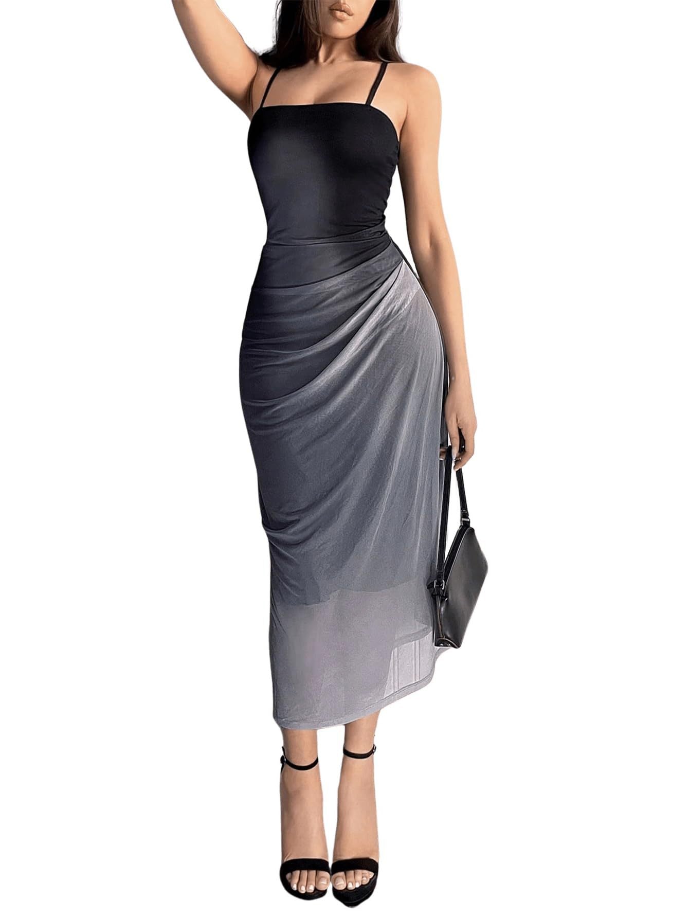 Robe cache-cœur élégante pour femme avec sous-couche transparente par berg-feldt