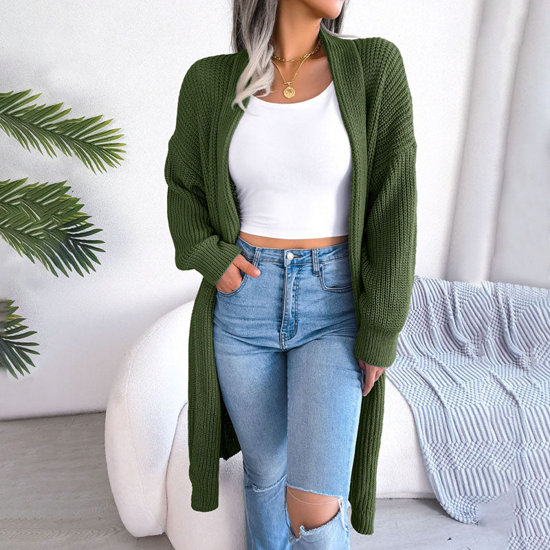 Berg-Feldt | Einfarbige Strickjacke für Elegante Outfits