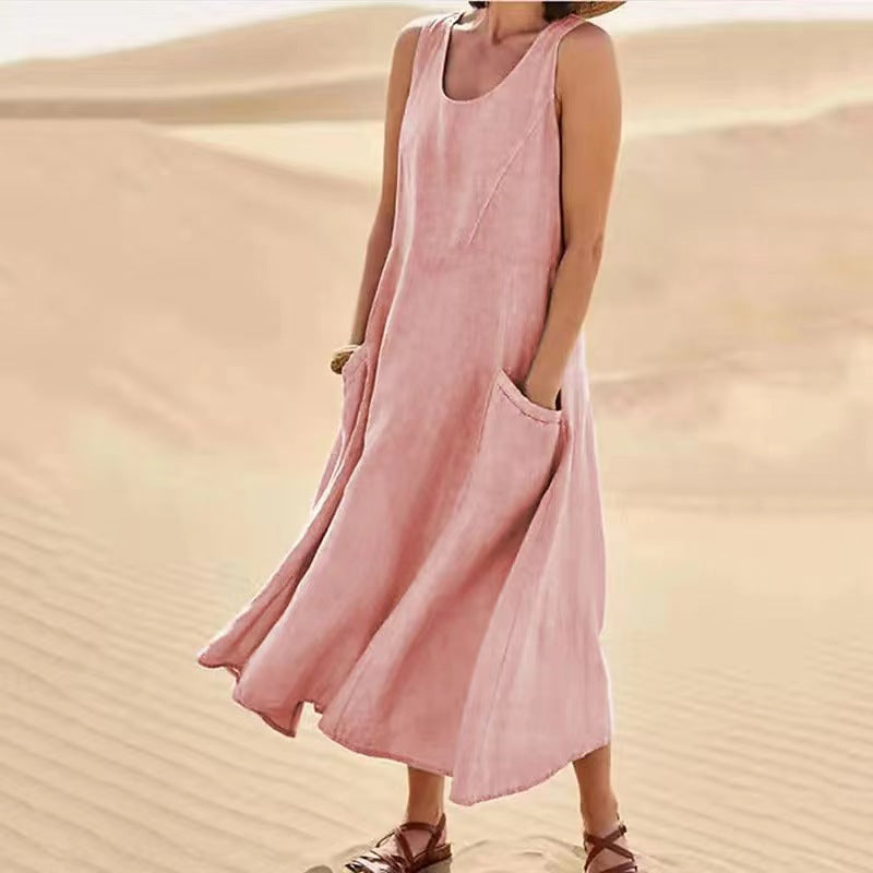 Robe longue d'été pour femme avec poches pratiques et coupe décontractée Berg-Feldt