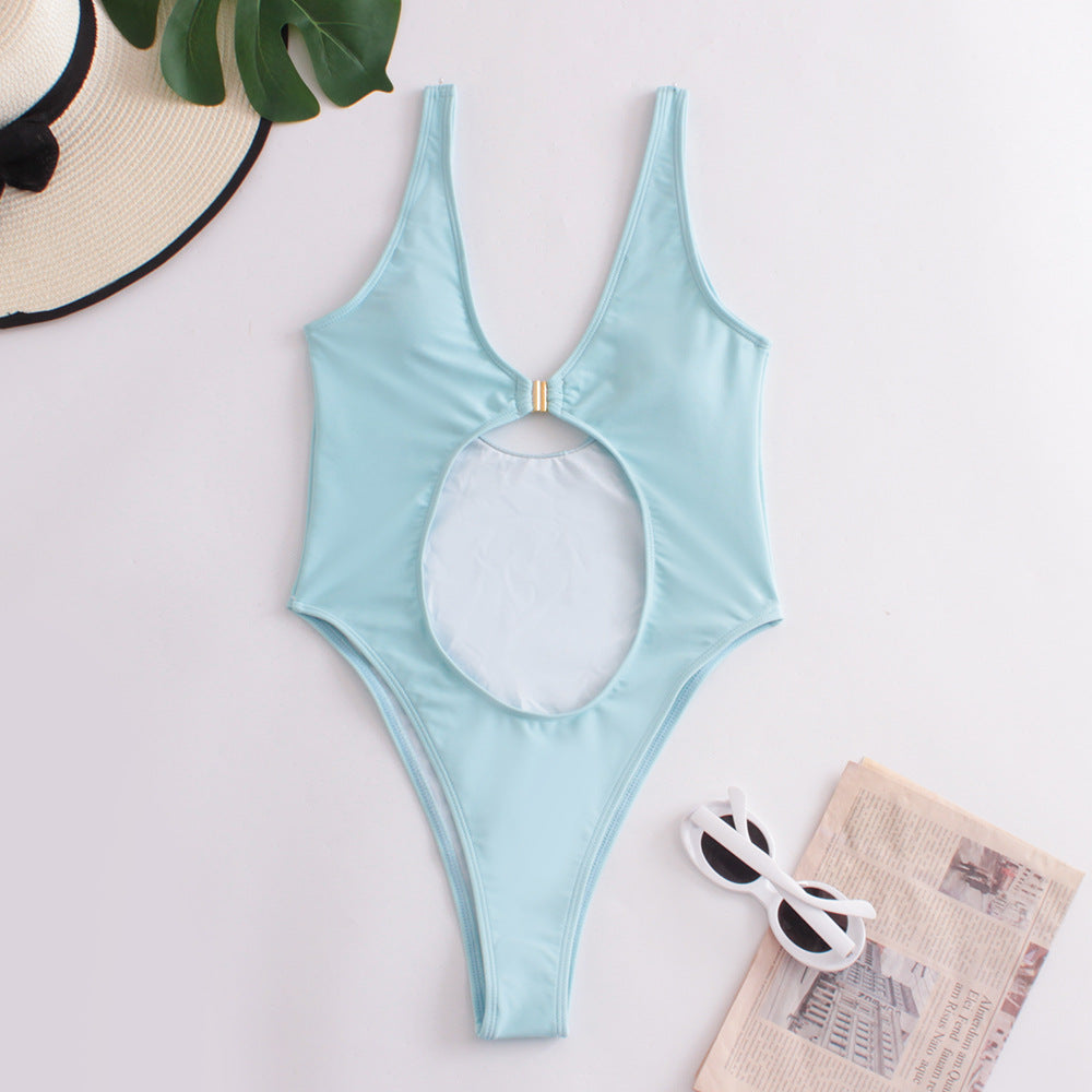 Maillot de bain femme découpé avec col en V profond berg-feldt