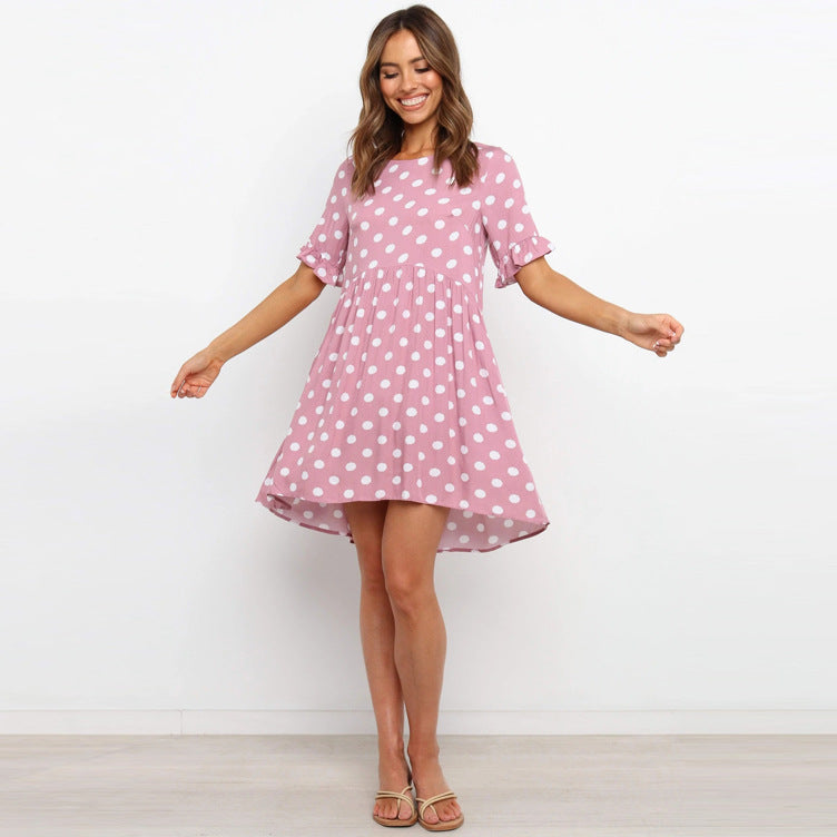 Robe femme Berg-Feldt à ourlet asymétrique, manches volantées et détails punk
