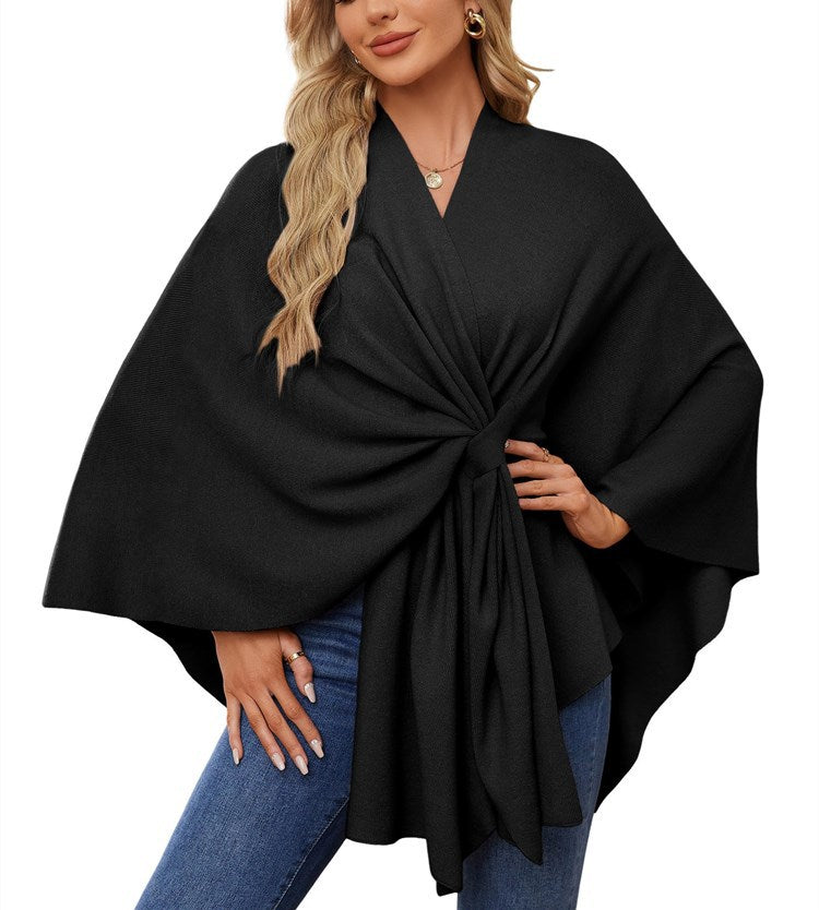 Pull-over cache-cœur élégant pour femme à coupe asymétrique Berg-Feldt