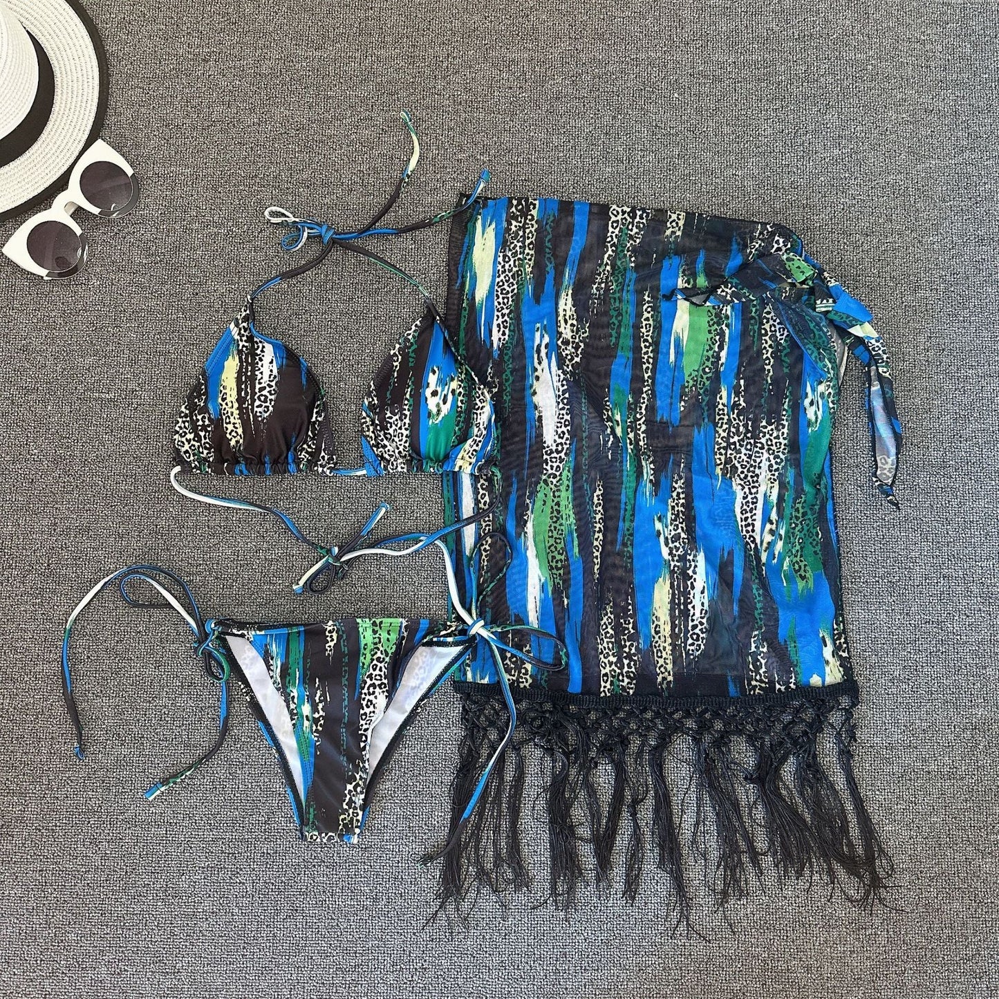 Ensemble bikini avec jupe à franges berg-feldt pour femme