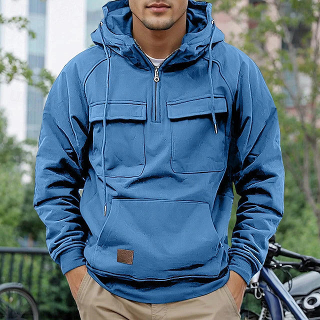 Herren modische Kapuzenjacke mit praktischen Taschen Berg-Feldt