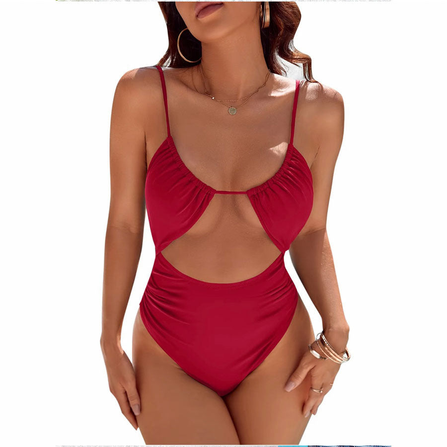 berg-feldt Maillot de bain femme avec découpes et échancrure haute