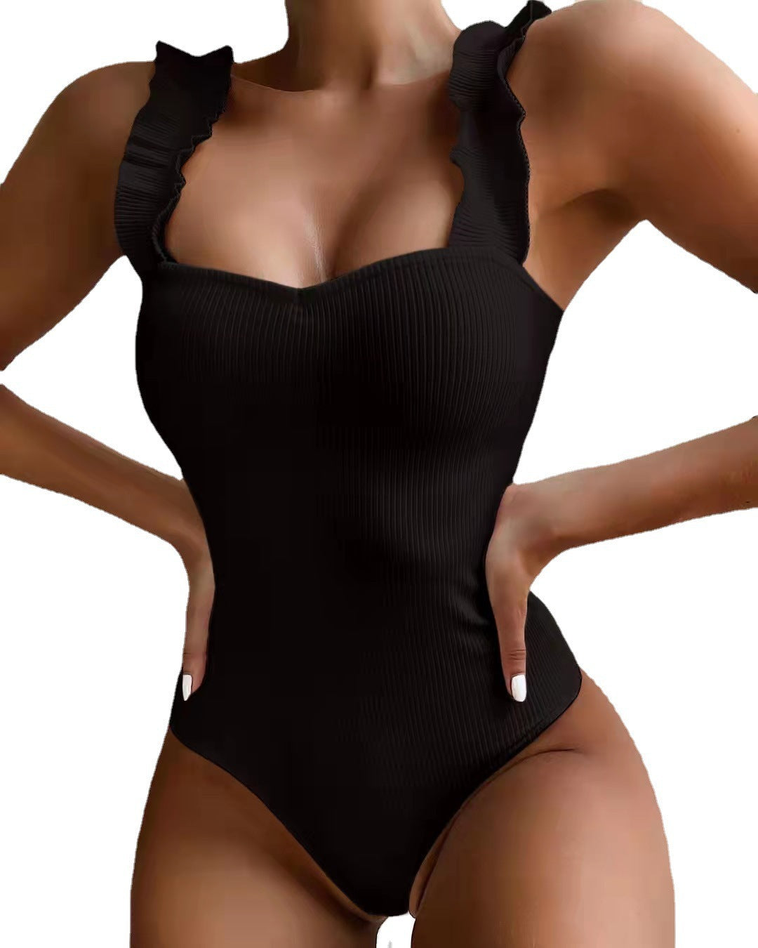 Maillot de bain femme Berg-feldt avec décolleté en cœur et volants