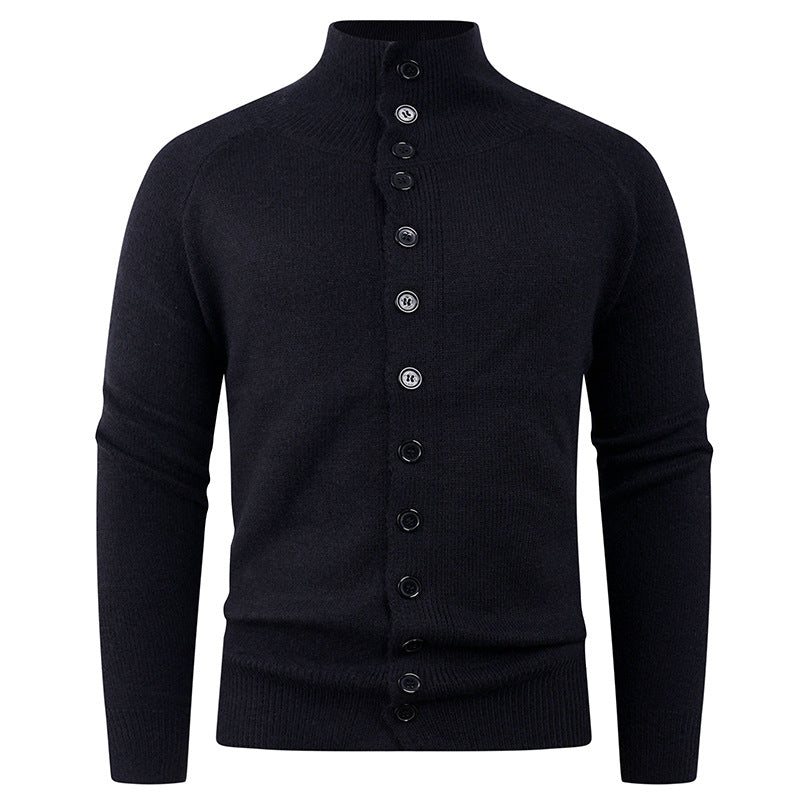 Herren Strickjacke mit modernem Stehkragen und Knopfverschluss Berg-Feldt