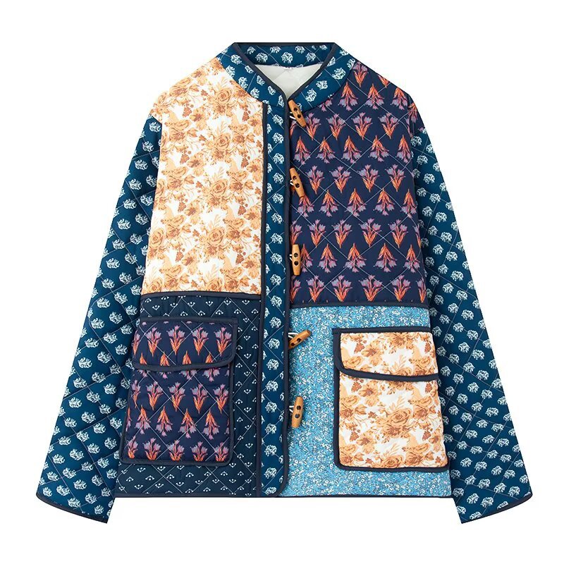 Veste utilitaire Berg-feldt en patchwork artistique pour femme