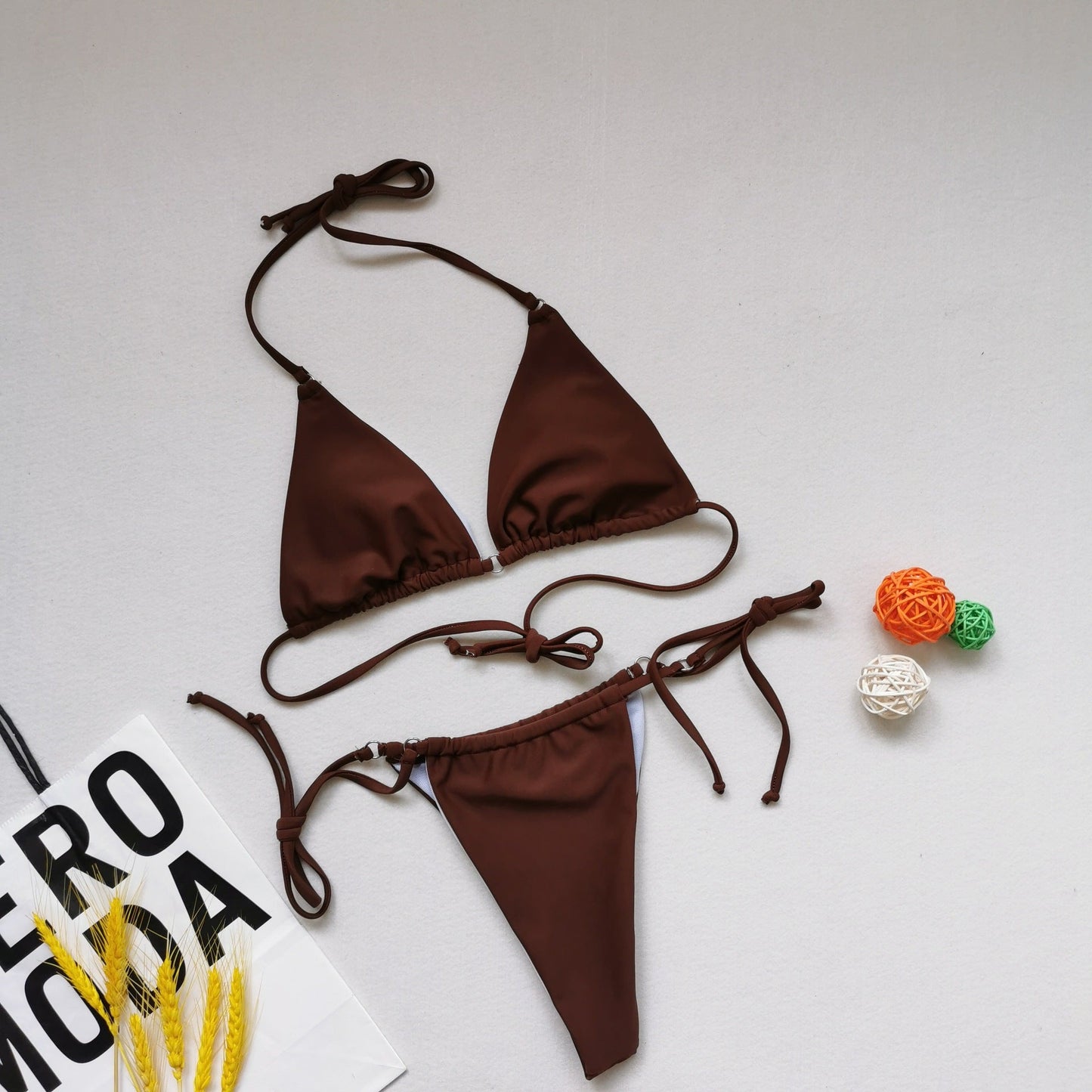 Womens Adjustable Triangle Bikini Set with Stylish Tie Band berg-feldt