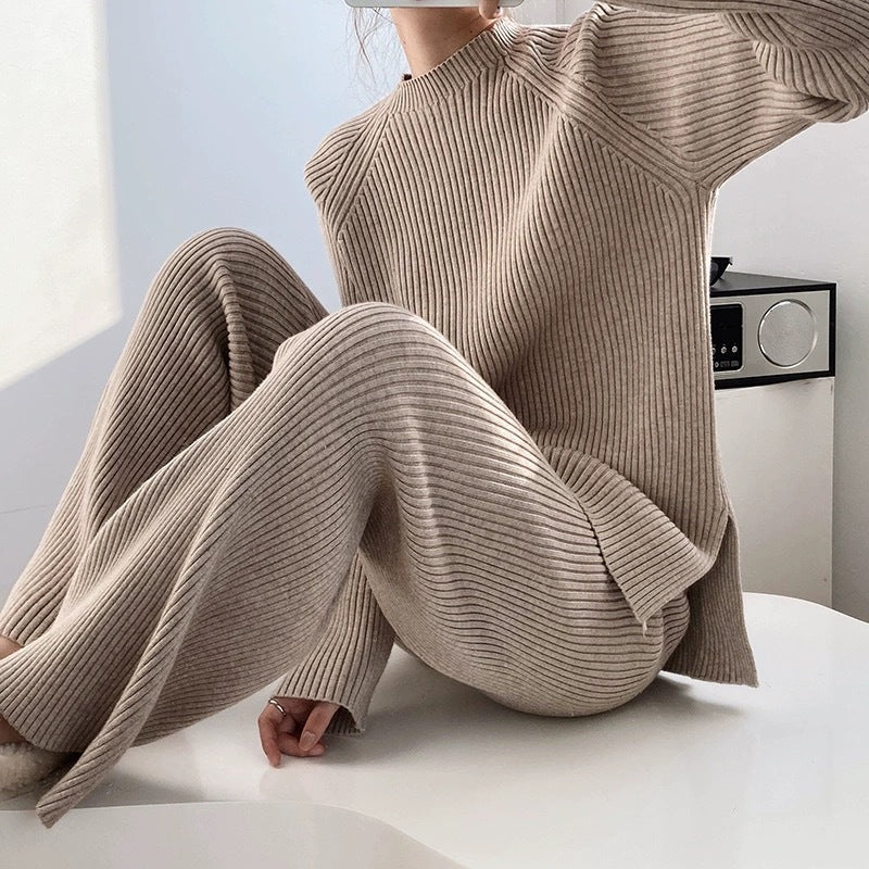 Ensemble tricoté confortable pour femme avec structure côtelée Berg-Feldt