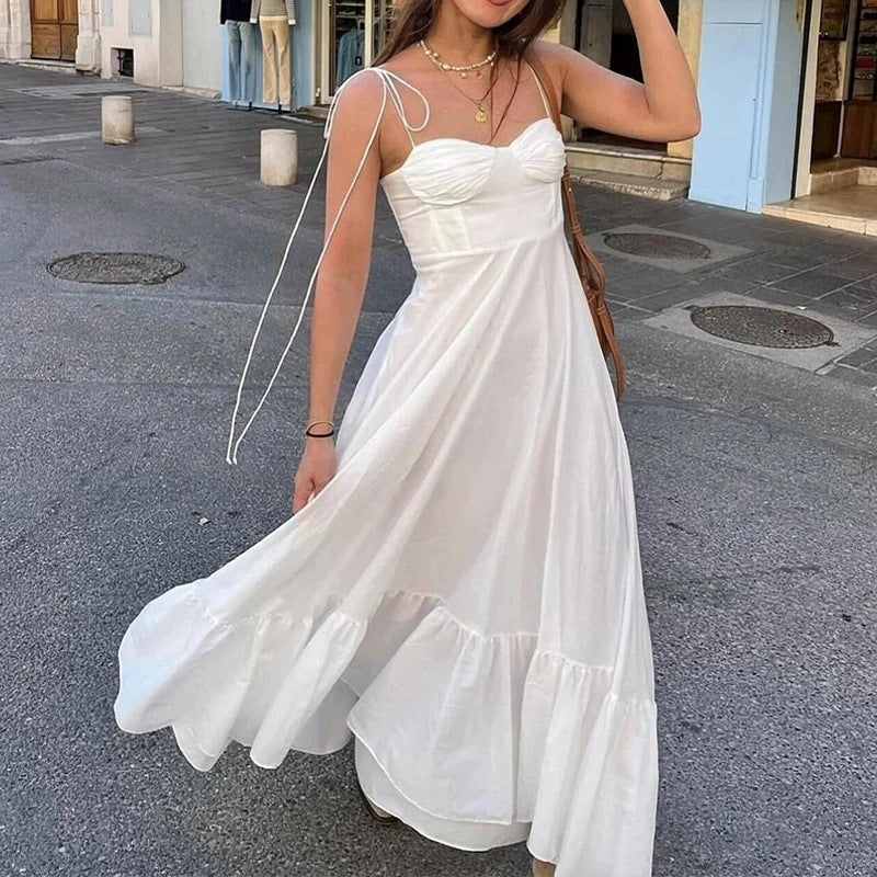 Robe longue pour femme avec ourlet à volants fantaisie de berg-feldt