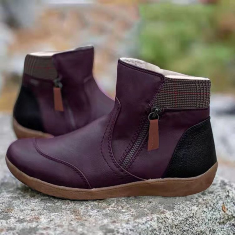 Boots femme à la mode avec fermeture éclair latérale et semelle confortable Berg-Feldt