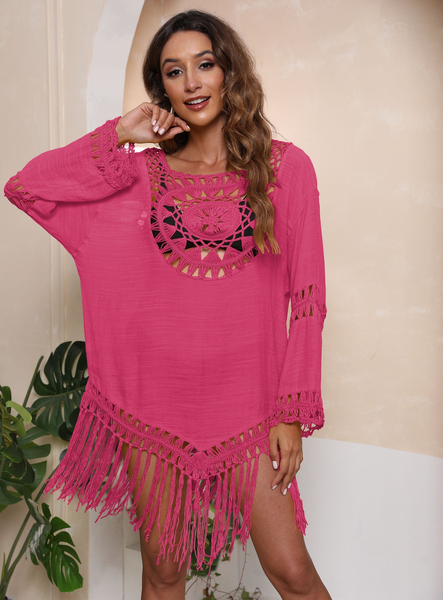 Tunique Bohème au Crochet et Franges par berg-feldt pour Femme