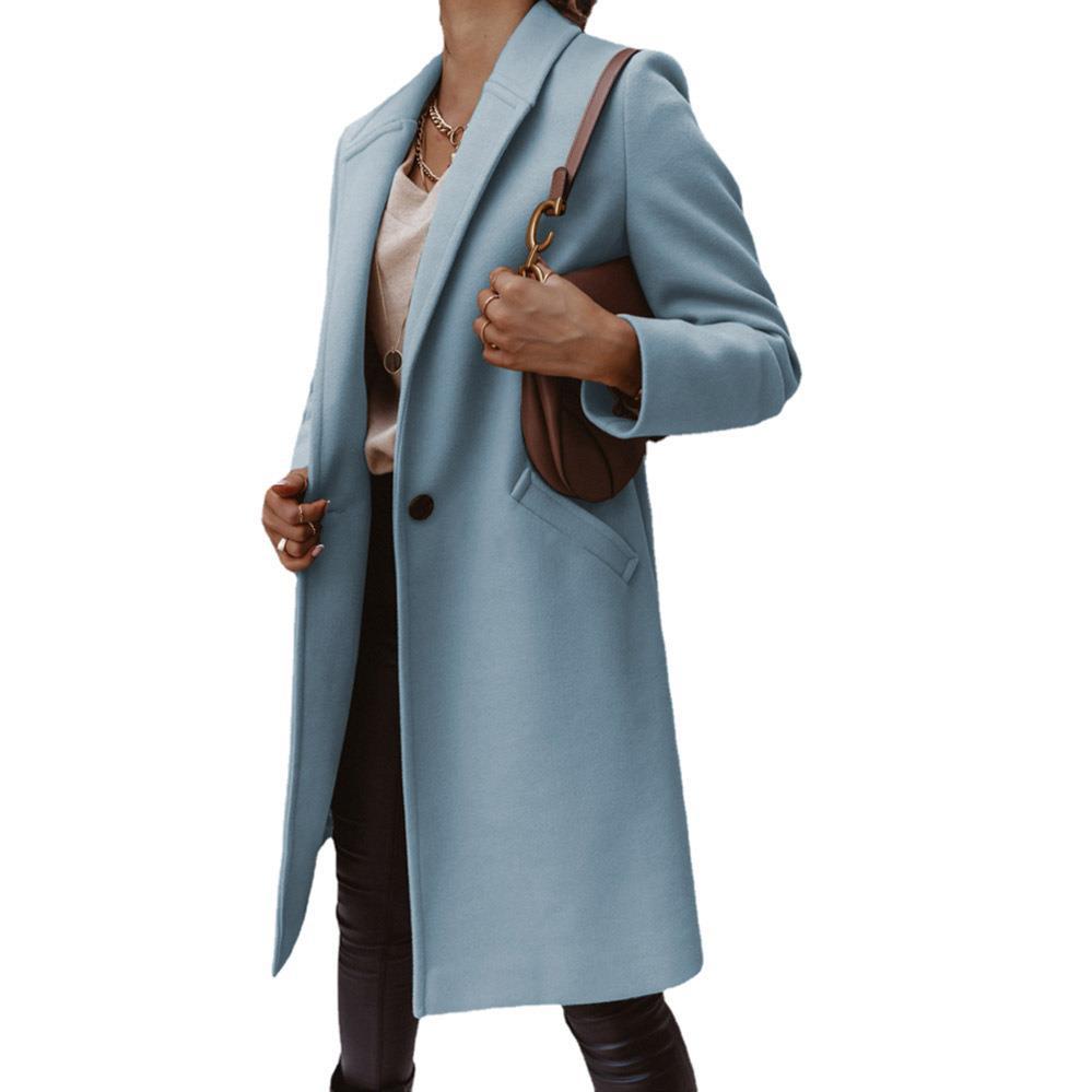 Manteau long élégant pour femme, coupe slim, avec poches profondes Berg-Feldt