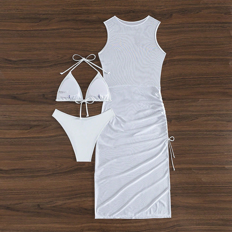 Ensemble de bikini pour femme avec robe de plage transparente et bretelles réglables par berg-feldt