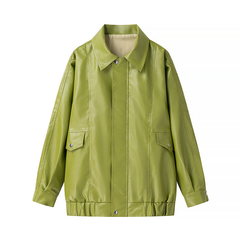 Berg-Feldt Damen Oversize Kunstlederjacke im schicken Stil