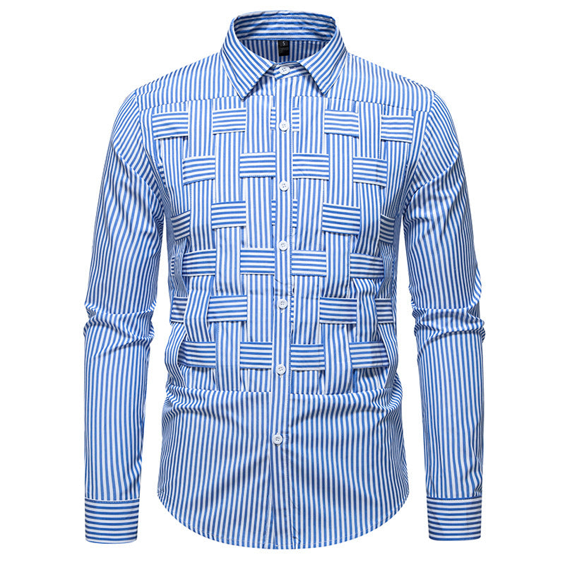 Chemise homme à manches longues avec motifs mélangés Berg-Feldt