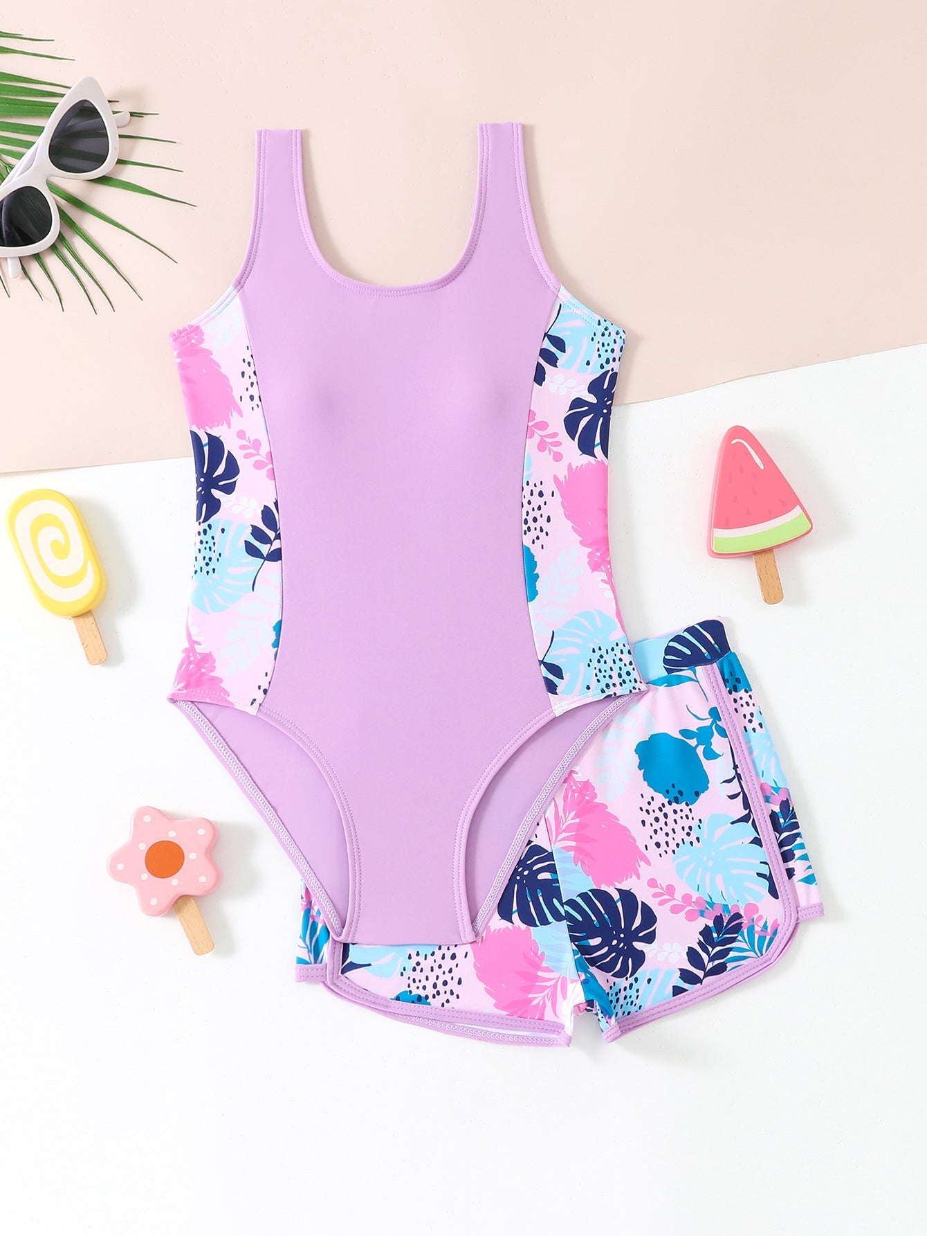 Maillot de bain à fleurs et short confortable berg-feldt pour femme