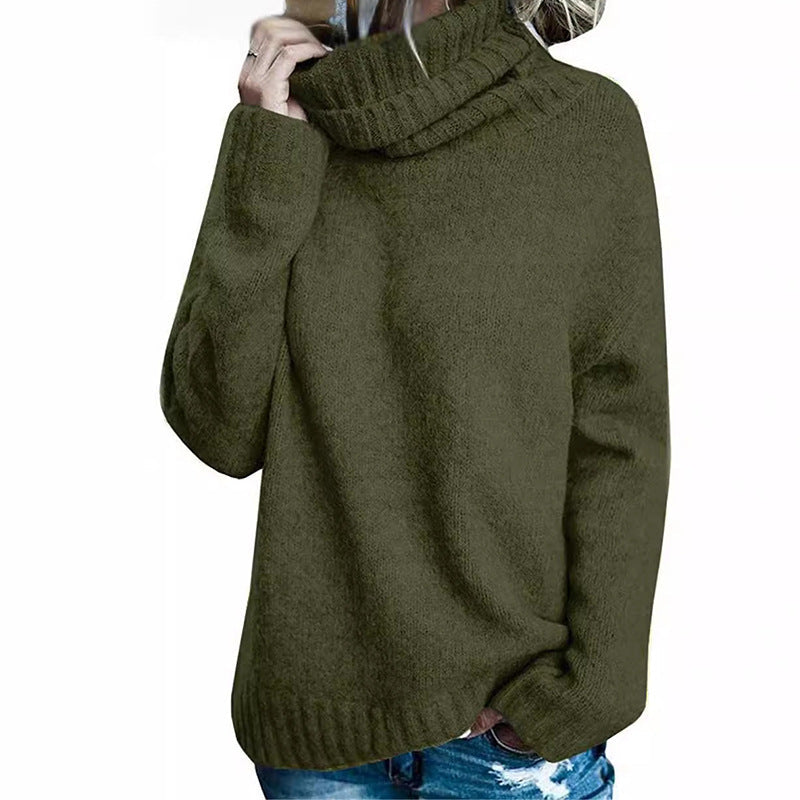 Pull en grosse maille pour femme, col montant et coupe décontractée Berg-Feldt