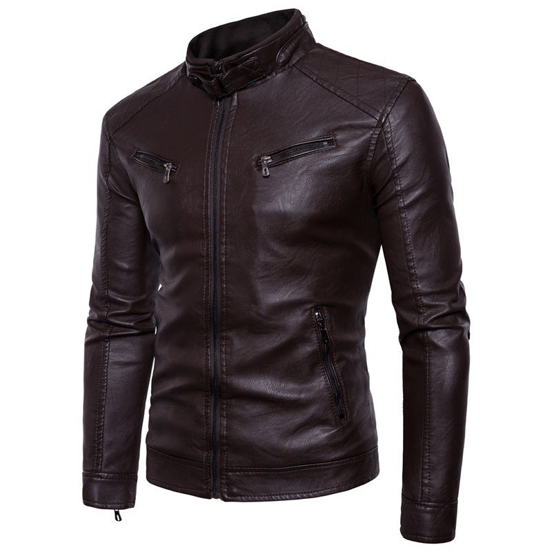 Herren stylische jacke mit modernem Stehkragen und Reißverschlüssen Berg-Feldt