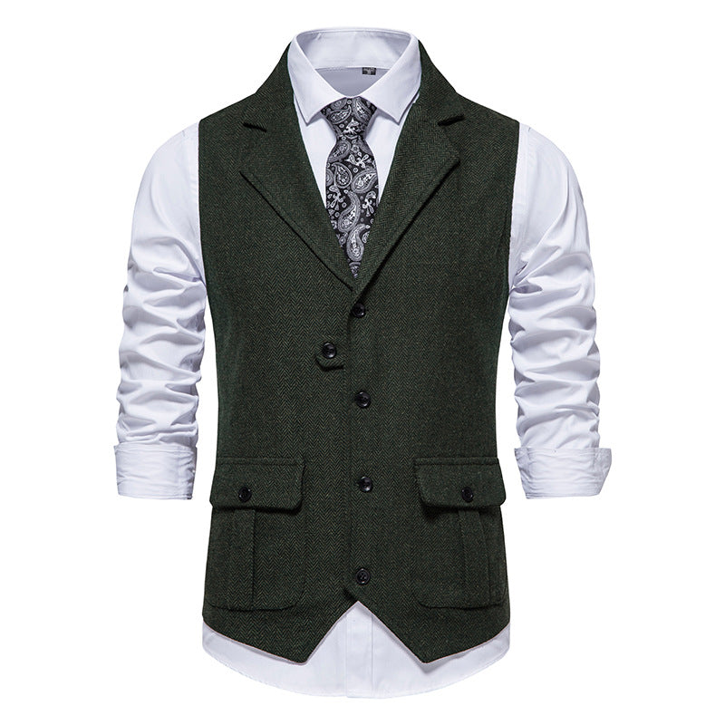 Gilet de costume pour homme en tissu chevrons de haute qualité Berg-Feldt