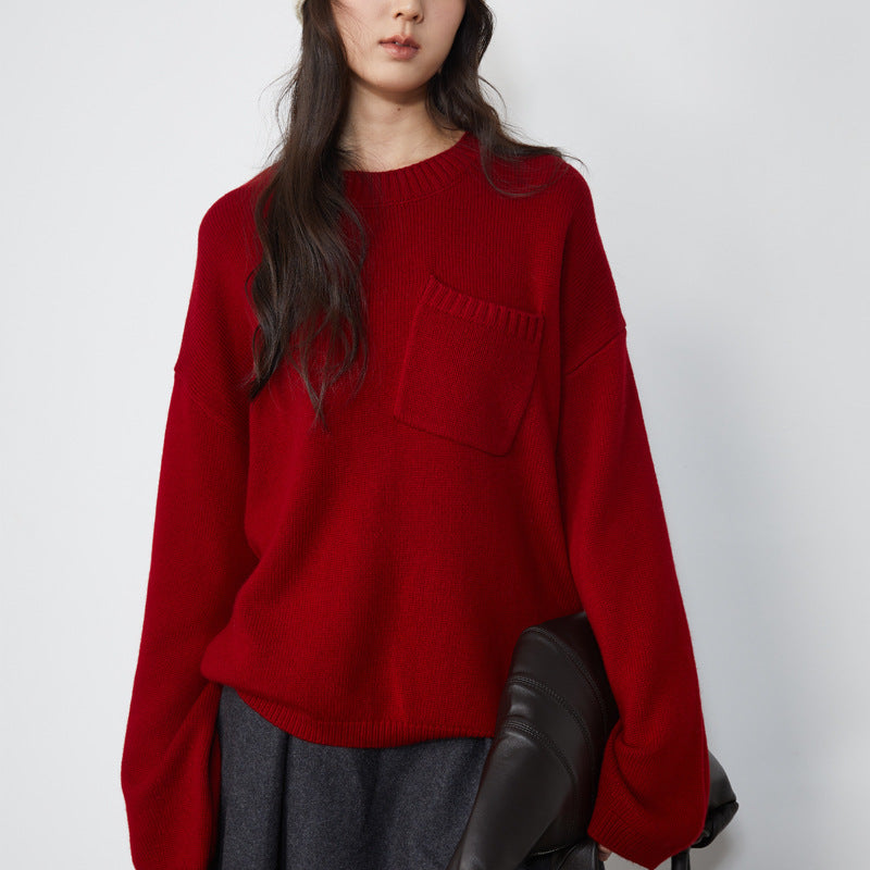 Bequemer Damen-Strickpullover mit weiten Ärmeln von berg-feldt