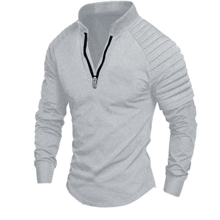 Herren Sportliches Langarmshirt mit halblangem Reißverschluss Berg-Feldt