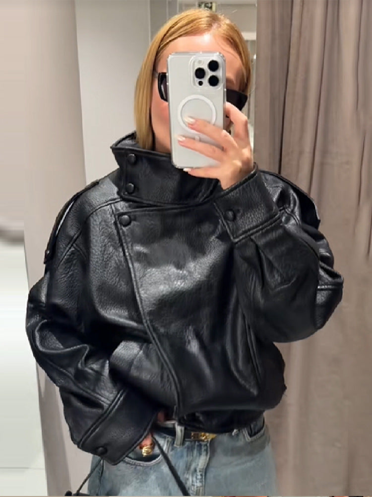 Veste femme élégante et volumineuse à col montant Berg-Feldt